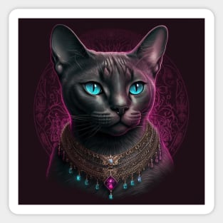 Burmese Cat Shimmer Sticker